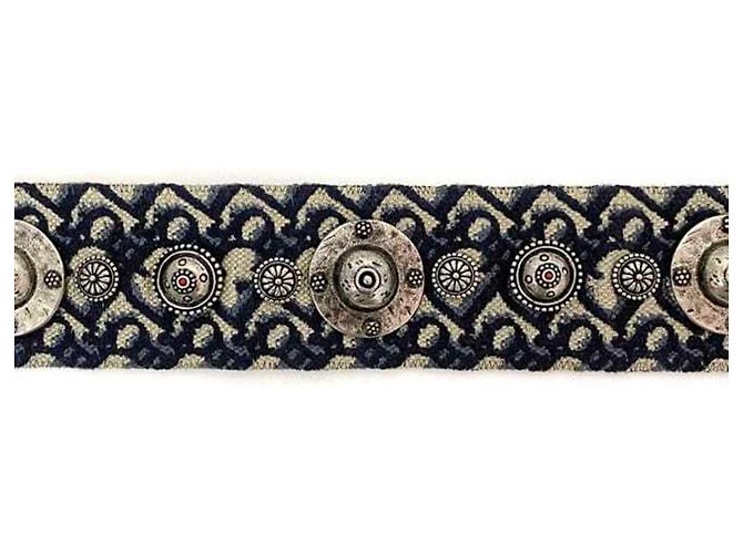 Cinghia a Spalla Christian Dior Beige Blu navy - vista 5