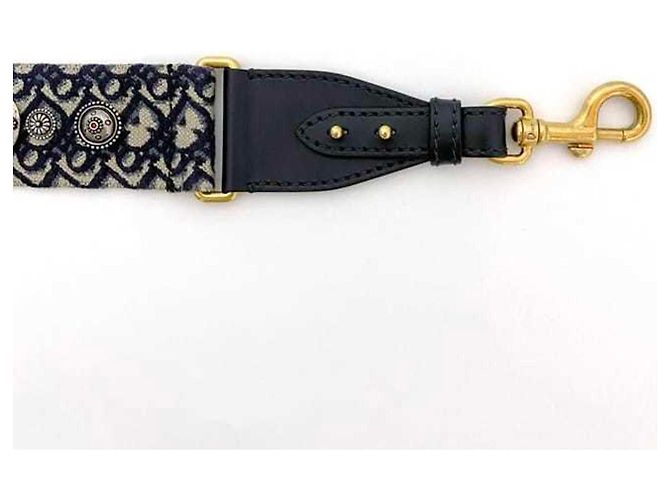 Cinghia a Spalla Christian Dior Beige Blu navy - vista 6