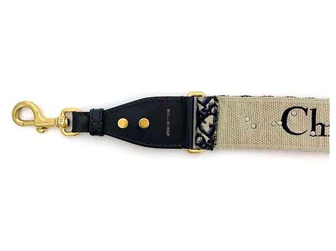 Cinghia a Spalla Christian Dior Beige Blu navy - vista 8