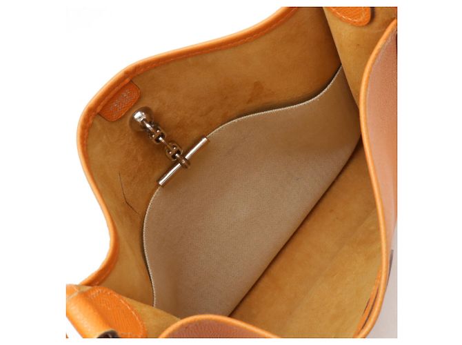 Hermès Borsa a Spalla Hermes Vespa PM Arancione - vista 6