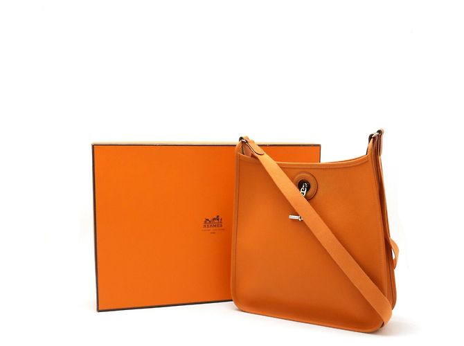Hermès Borsa a Spalla Hermes Vespa PM Arancione - vista 8