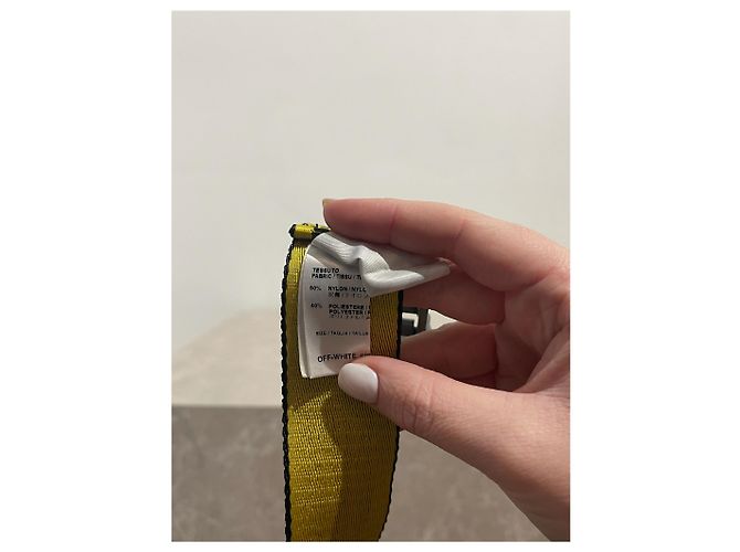 Off White OFF-WHITE Gürtel T.International M Baumwolle Gelb - Ansicht 3
