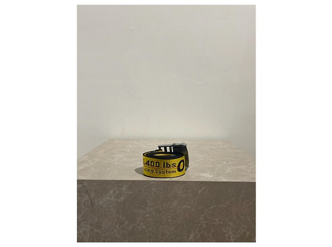 Off White OFF-WHITE Gürtel T.International M Baumwolle Gelb - Ansicht 4