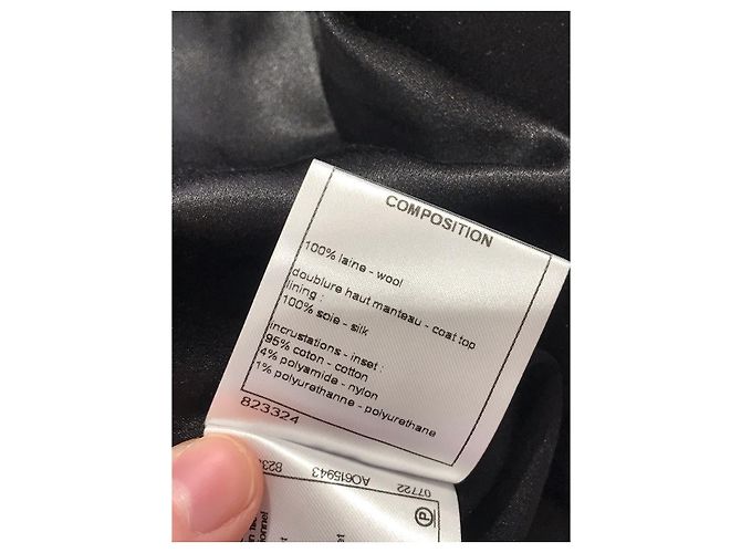 Abrigos CHANEL T.Internacional XS Lana Gris - vista 8