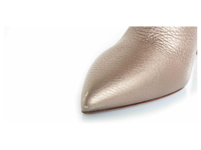 Stivaletti in pelle Rockstud di Valentino Garavani Metallico Bronzo - vista 9
