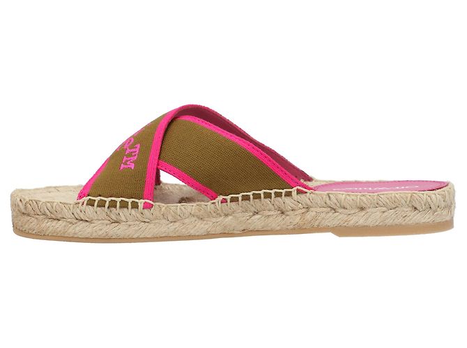 Espadrillas in cotone verde Off White - vista 2