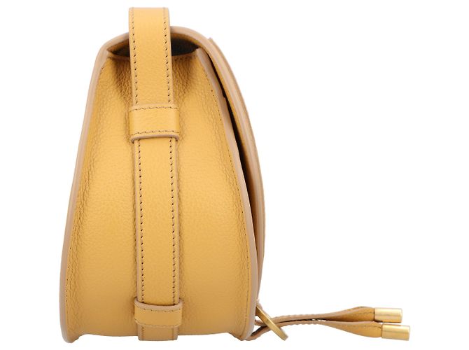 Borsa a sella Marcie Small Chloé Gialla - vista 3
