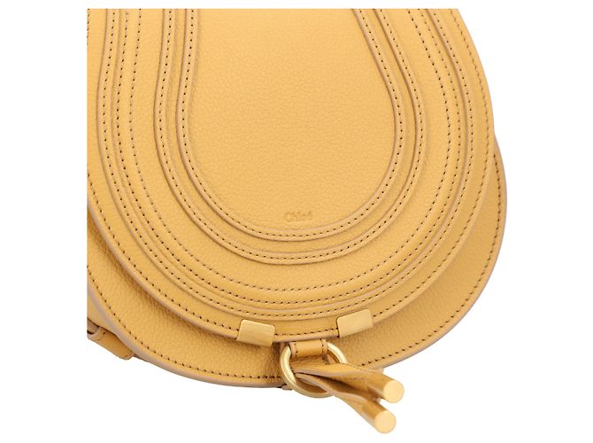 Borsa a sella Marcie Small Chloé Gialla - vista 5
