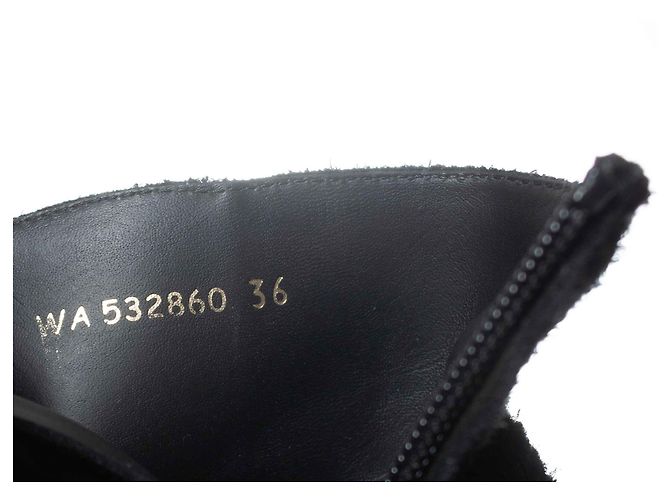 Botas de torno de lã e camurça Lukas da Saint Laurent Preto - vista 8