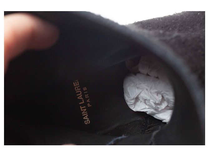 Botas de torno de lã e camurça Lukas da Saint Laurent Preto - vista 9