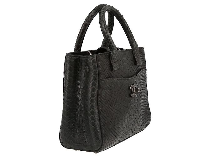 Bolso de compras modelo pequeño de Chanel Neo Executive en pitón gris oscuro - vista 2