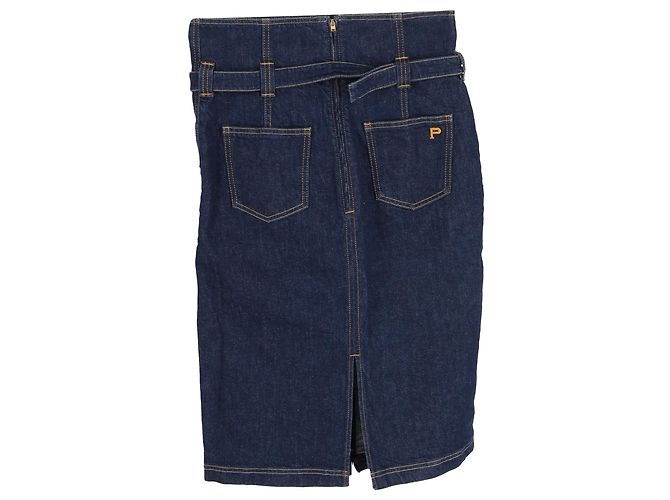 Autre Marque Falda midi con cinturón en denim azul de Philosophy por Lorenzo Serafini Azul claro - vista 2