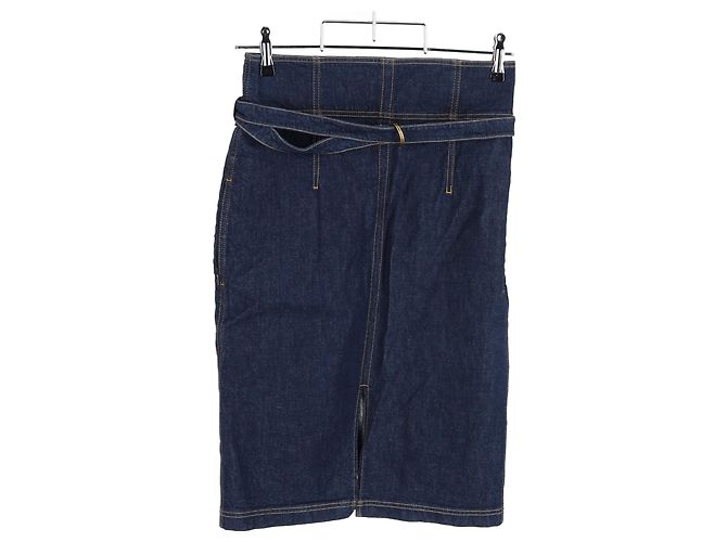 Autre Marque Falda midi con cinturón en denim azul de Philosophy por Lorenzo Serafini Azul claro - vista 4