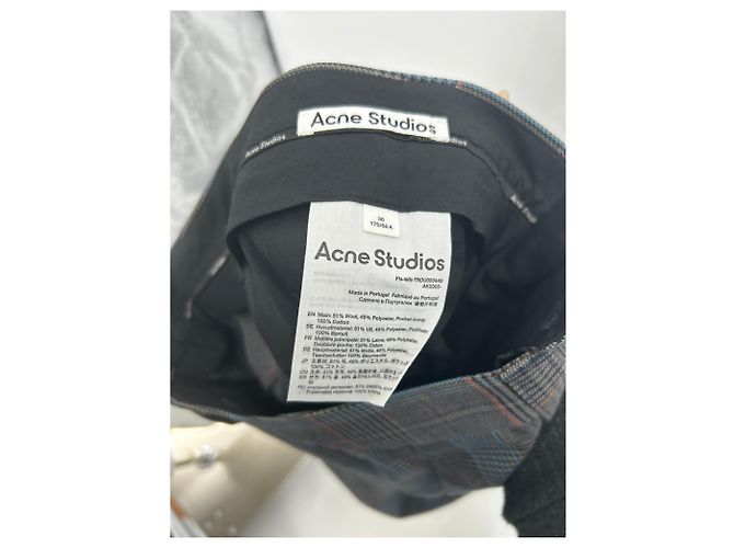 Acne Studios Hose T.FR 36 Wolle Grau - Ansicht 3
