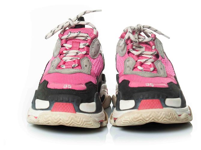 Sneakers Triple S Balenciaga in rosa - vista 3