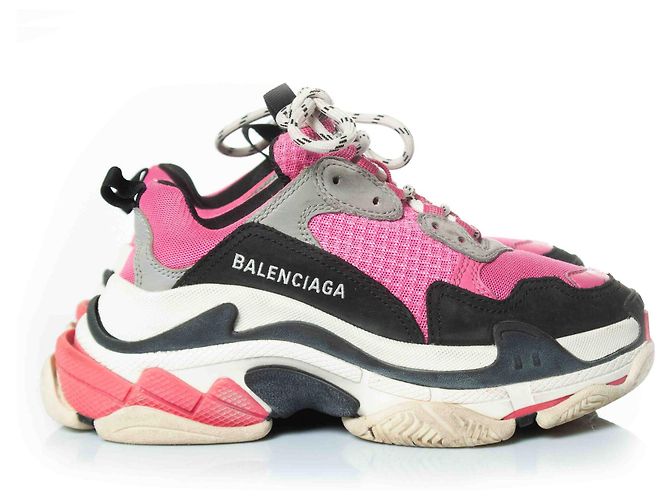 Sneakers Triple S Balenciaga in rosa - vista 4