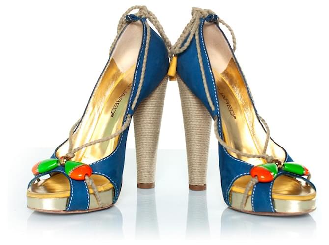 Pump in suede blu candy Dsquared2 - vista 6