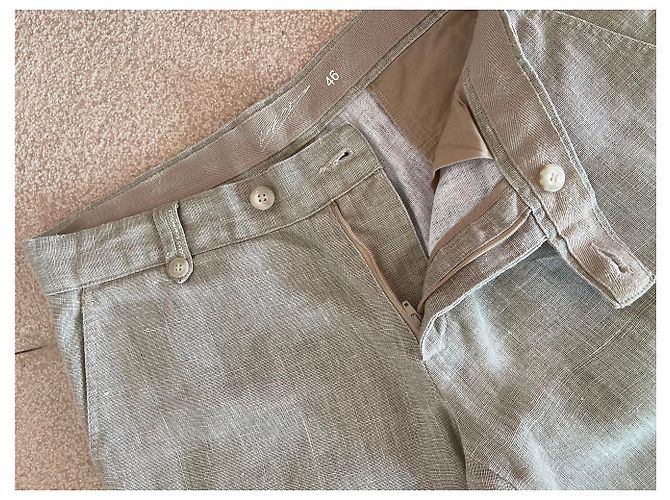 Light khaki raw linen chinos Adolfo Dominguez T.46 - view 13