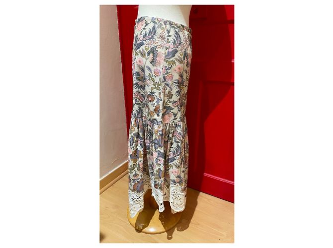 Falda See by Chloé de terciopelo con encaje algodón Multicolor - vista 4