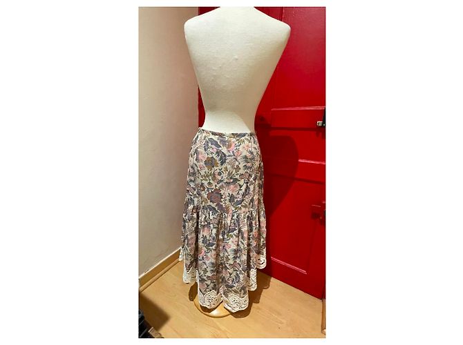 Falda See by Chloé de terciopelo con encaje algodón Multicolor - vista 5