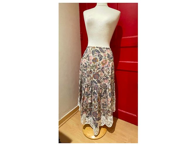 Falda See by Chloé de terciopelo con encaje algodón Multicolor - vista 2