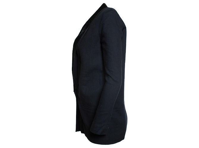 Helmut Lang, Blazer in Blau mit Ponyskin-Revers - Ansicht 2
