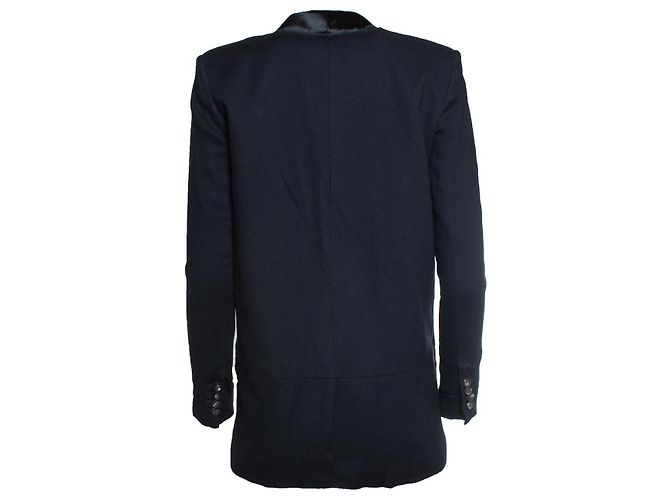 Helmut Lang, Blazer in Blau mit Ponyskin-Revers - Ansicht 3