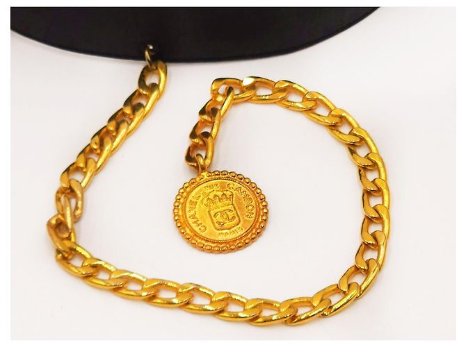 Chanel Vintage Karl Lagerfeld Leder- und Medaillon-Gürtel Schwarz - Ansicht 5