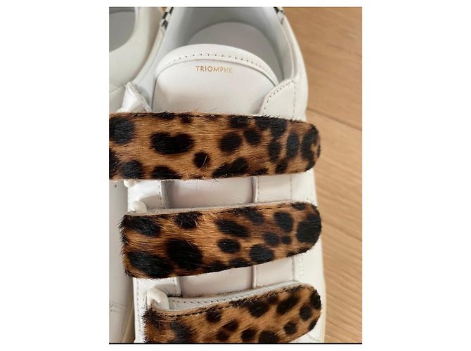 Sneakers Céline Triomphe pelle bianca Bianco - vista 4
