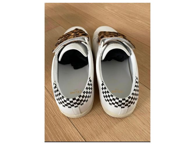 Sneakers Céline Triomphe pelle bianca Bianco - vista 5