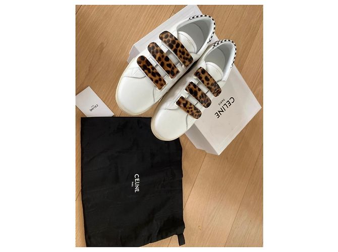 Sneakers Céline Triomphe pelle bianca Bianco - vista 6
