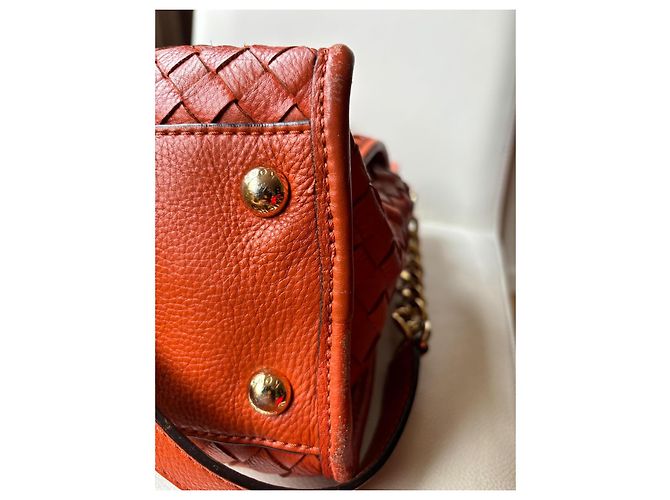 Borsa Michael Kors Hamilton in pelle intrecciata arancione - vista 6