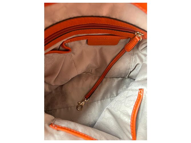 Borsa Michael Kors Hamilton in pelle intrecciata arancione - vista 8