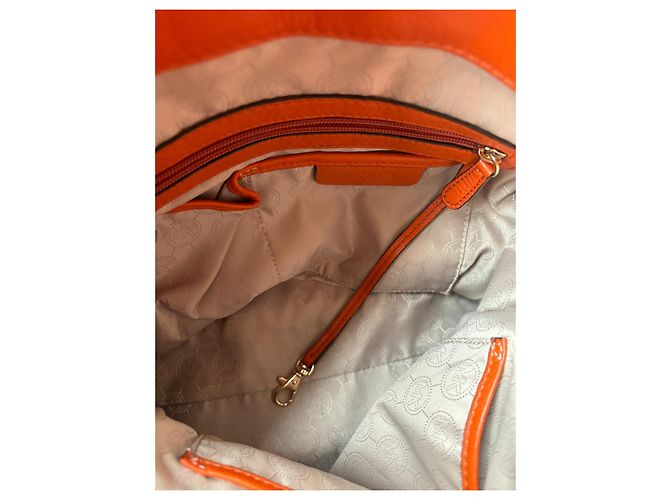Borsa Michael Kors Hamilton in pelle intrecciata arancione - vista 9