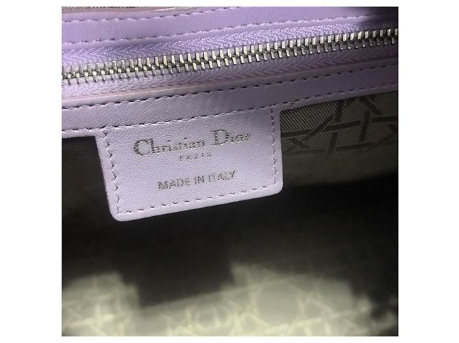 Christian Dior Med Lavender Lady Dior Bag Purple - view 10