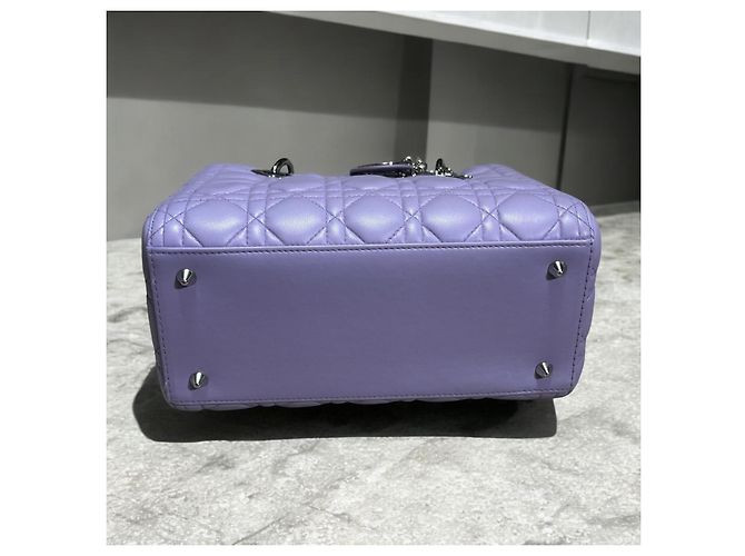 Christian Dior Med Lavender Lady Dior Bag Purple - view 12