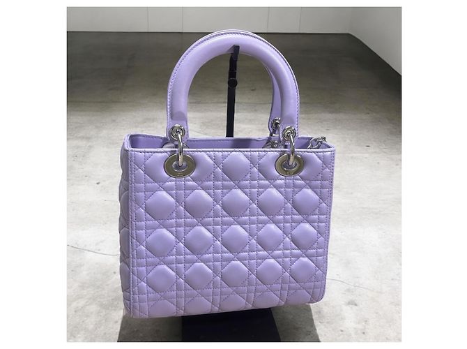 Christian Dior Med Lavender Lady Dior Bag Purple - view 4