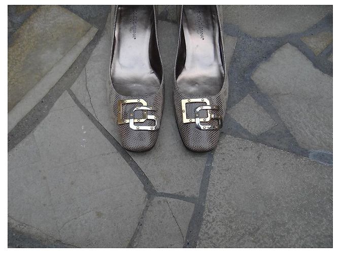 Dolce & Gabbana Python Leather Pumps Brown Beige - view 2