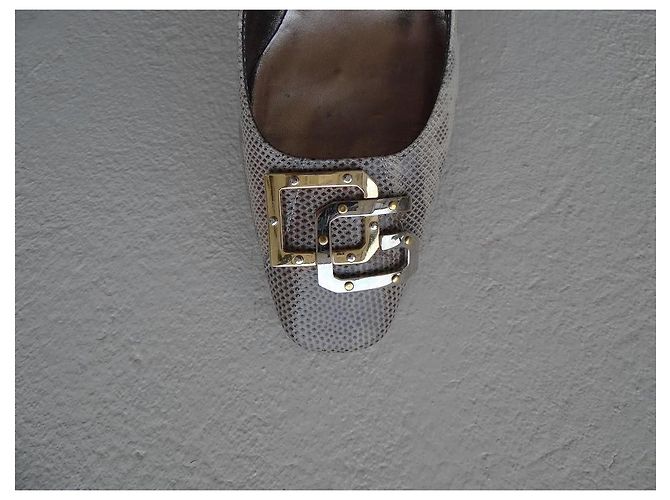 Dolce & Gabbana Python Leather Pumps Brown Beige - view 4