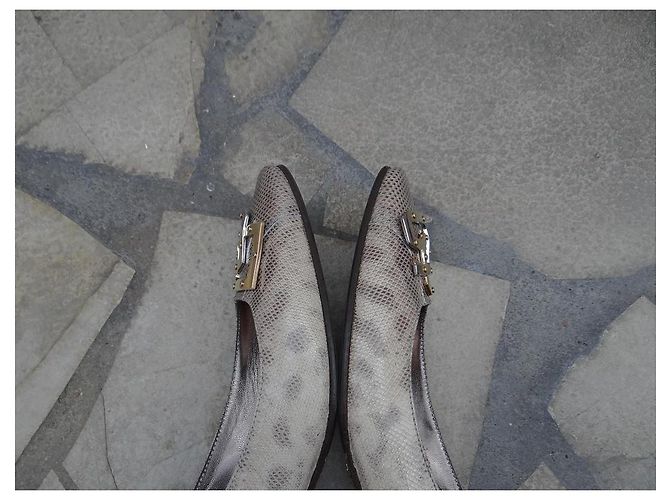 Dolce & Gabbana Python Leather Pumps Brown Beige - view 8