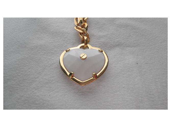Autre Marque collana a catena oro FACCO con pendente cuore agata D'oro - vista 5