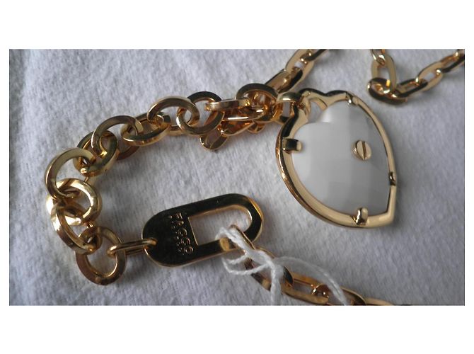 Autre Marque collana a catena oro FACCO con pendente cuore agata D'oro - vista 6