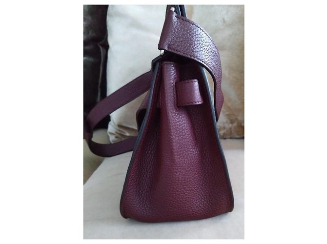 Borsa a tracolla Hermès Jypsiere in pelle bordeaux Bordò - vista 6