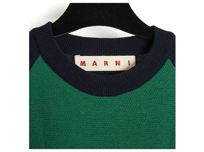 Marni Pull FR38 Tricolor Wool Sweater UK10 US8 Multicolore - vue 3