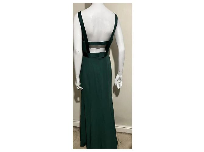 Vera Wang Abendkleid in Smaragdgrün Dunkelgrün - Ansicht 3