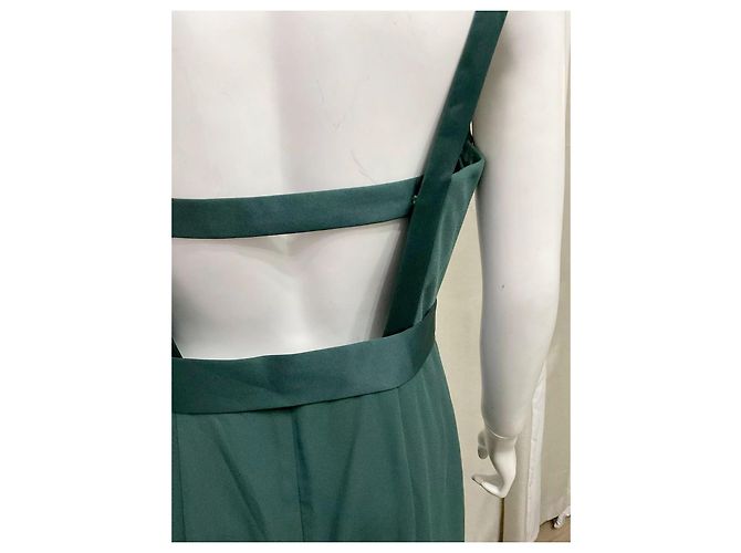 Vera Wang Abendkleid in Smaragdgrün Dunkelgrün - Ansicht 4