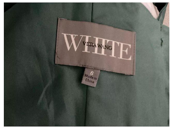 Vera Wang Abendkleid in Smaragdgrün Dunkelgrün - Ansicht 6