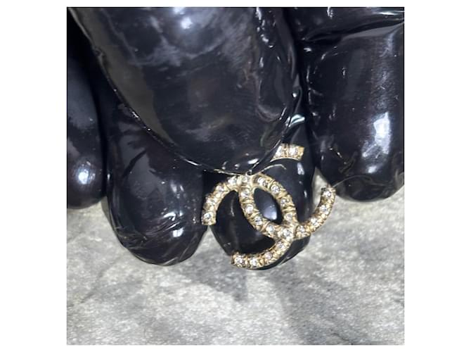 Orecchini Crystal CC di CHANEL Gold hardware - vista 5