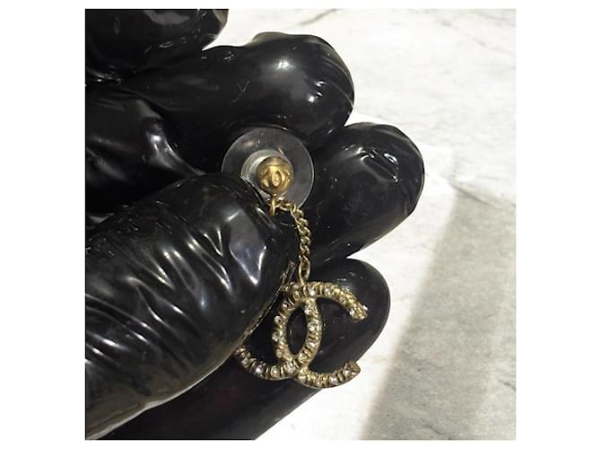 Orecchini Crystal CC di CHANEL Gold hardware - vista 6