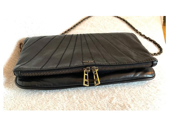 Borsa Zadig & Voltaire in pelle di agnello nera Nero - vista 3